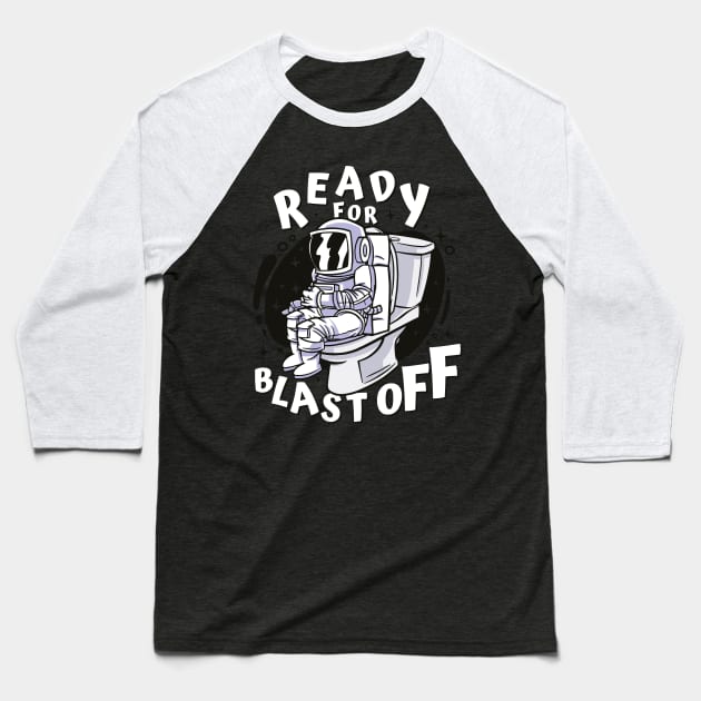 Galactic Restroom Countdown Baseball T-Shirt by Life2LiveDesign